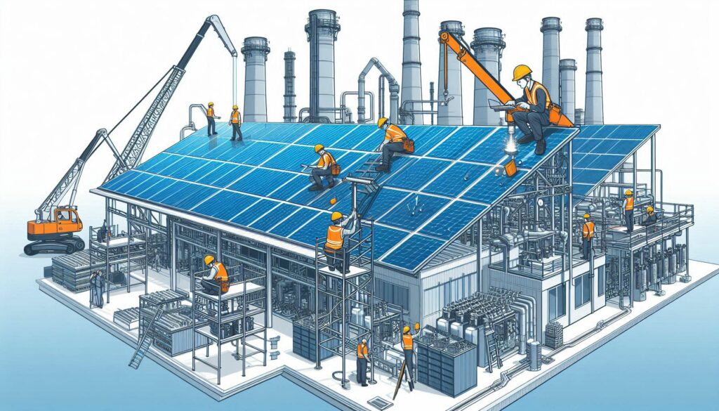fabrika çatısına güneş enerjisi